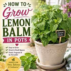 Discover how easy it is to grow lemon balm in containers. This fragrant herb thrives in pots, making it ideal for container gardening on patios, balconies, and small backyard spaces. Add it to your herb garden or tuck it among flowers in your cottage garden for beauty, fragrance, and pollinator appeal.