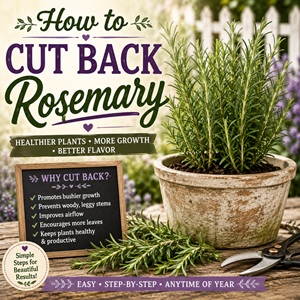 Don't be afraid to prune your rosemary! Learn how to cut it back properly without damaging the plant, plus ideas for using those fresh rosemary cuttings. A useful guide for herb gardening, cottage gardens, and kitchen garden living.