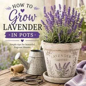 Learn how to grow beautiful lavender in containers with these simple gardening tips for healthy, fragrant blooms all season long. Perfect for patios, porches, balconies, and anyone who loves cottage garden flowers and easy container gardening ideas.