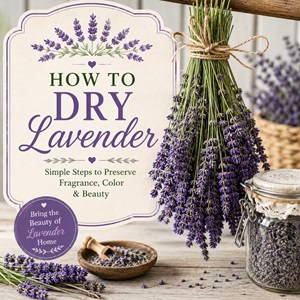 Learn how to dry lavender to preserve its fragrance, color, and beauty for months to come. Dried lavender is perfect for sachets, bath salts, simmer pots, wreaths, and homemade gifts. A beautiful addition to gardens filled with cottage garden flowers like roses, foxgloves, hollyhocks, and daisies.