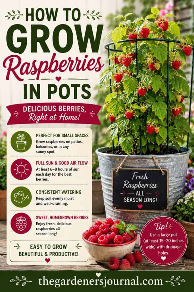 Discover how to grow healthy raspberry plants in containers with these easy gardening tips. Learn about sunlight, watering, and choosing the right pots for successful container gardening and delicious homegrown raspberries.