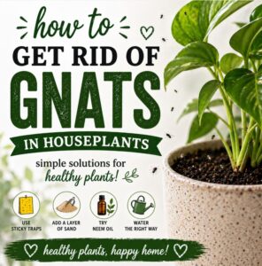 Tired of tiny bugs flying around your pots? Learn how to get rid of gnats in house plants, stop larvae in the soil, and keep your indoor plants healthy with simple proven methods.