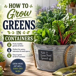 Growing greens in containers is one of the easiest ways to start a vegetable garden. Learn how to choose the right containers, soil, and varieties for a steady harvest. Ideal for anyone who enjoys simple homemade living, fresh vegetables, and practical gardening projects.