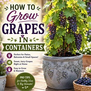 Dreaming of harvesting fresh grapes at home? Learn how to grow grapes in containers with this easy step-by-step guide. Perfect for patios, balconies, and small gardens, container-grown grapes can also add beauty and vertical interest to cottage gardens while producing delicious fruit year after year.
